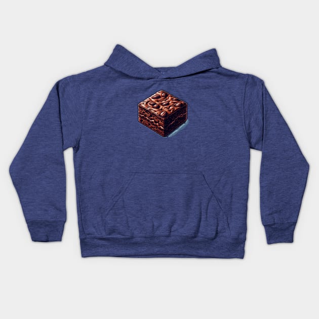 Brownie Kawaii Breakfast Salted Vintage Sweet Yummy Food Kids Hoodie by Flowering Away